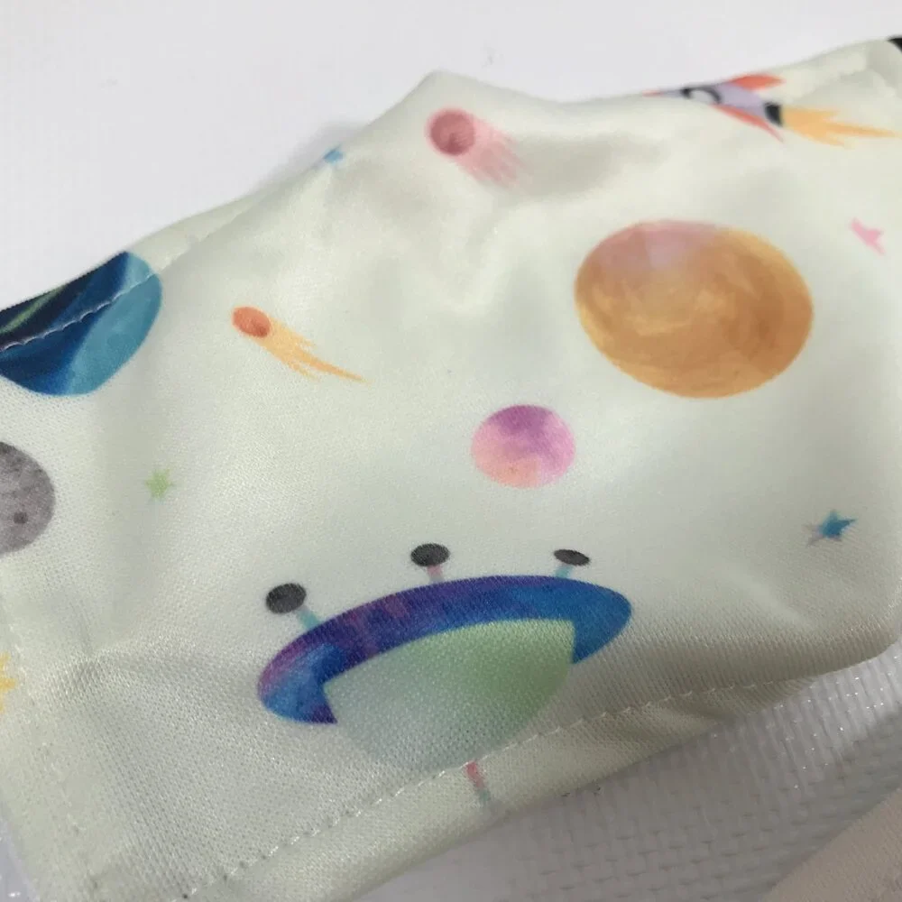 Kids Cotton Face Mask Outer Space Rocketship Spaceship Planets